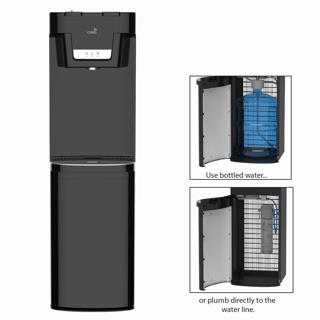 Oasis Maxxfill Flex Convertible Bottom Load /POU Hot and Cold Water Dispenser